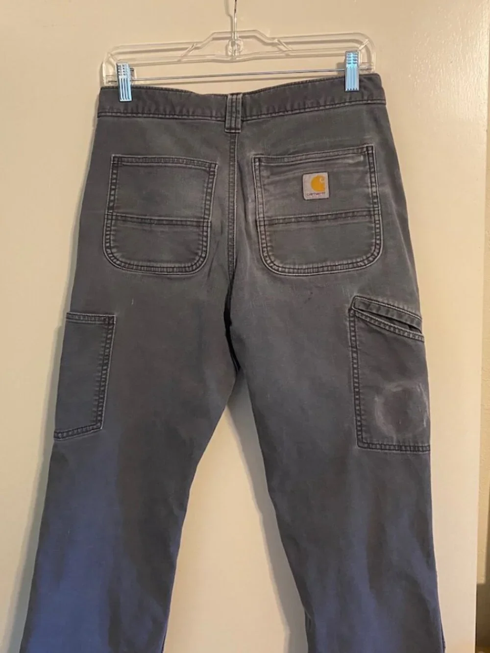 Beautifully Worn Carhartt Women's Double Knee Work Pants, Relaxed Fit, 30 x 32